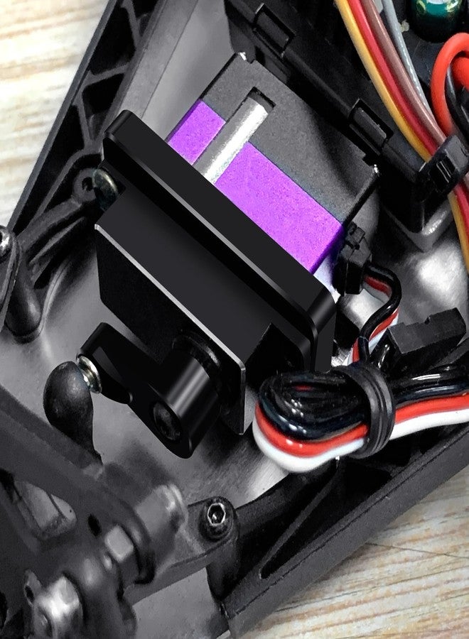 QUE-T Aluminium Servo Mount with Servo Arm for LOSI 1/16 Mini-B 2WD Buggy Upgrade - Image 4